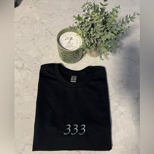 Customizable Angel Number Embroidered T-Shirt